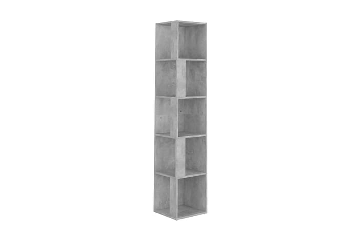 Hörnhylla betonggrå 33x33x164,5 cm spånskiva - Grå - Förvaring - Hylla - Vägghylla