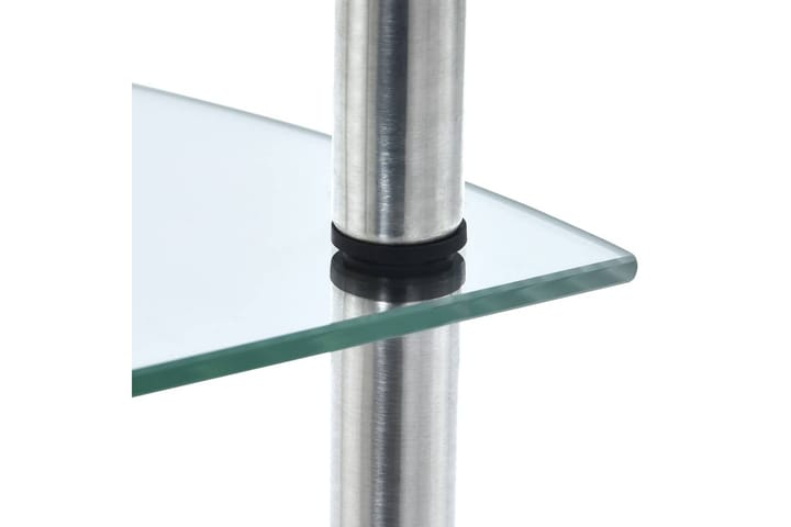 Hylla 3 hyllplan transparent 30x30x67 cm härdat glas - Transparent - Förvaring - Hylla - Hörnhylla