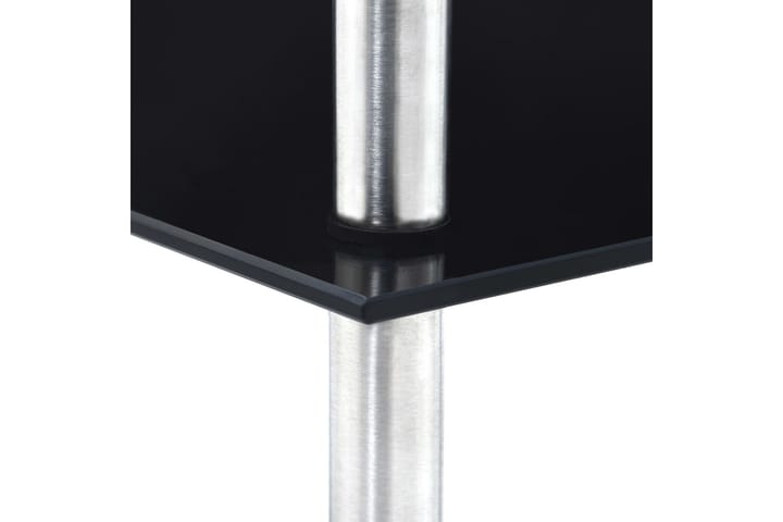 Hylla 5 hyllplan svart 30x30x130 cm härdat glas - Svart - Förvaring - Hylla - Hörnhylla