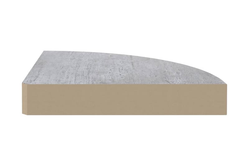 Svävande hörnhyllor 2 st betonggrå 25x25x3,8 cm MDF - Grå - Förvaring - Hylla - Hörnhylla