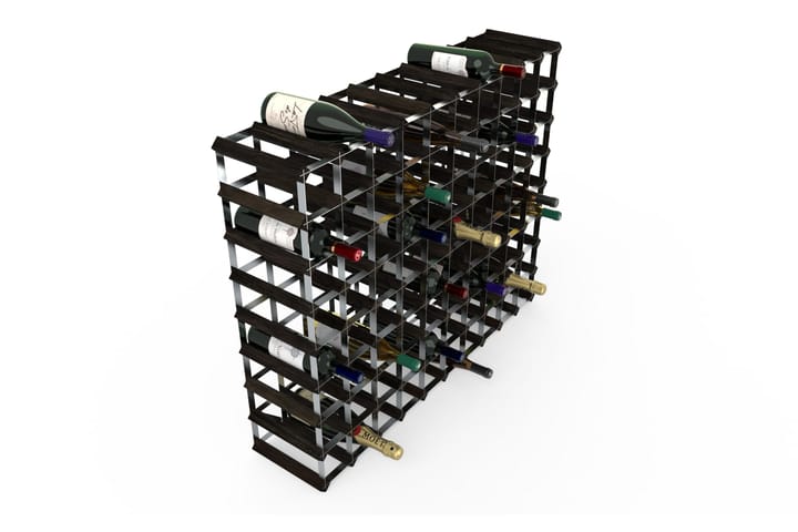 90 Flaskor 10x8 Svart Ask/Galvaniserat stål - RTA Wineracks - Förvaring - Hylla - Hyllsystem