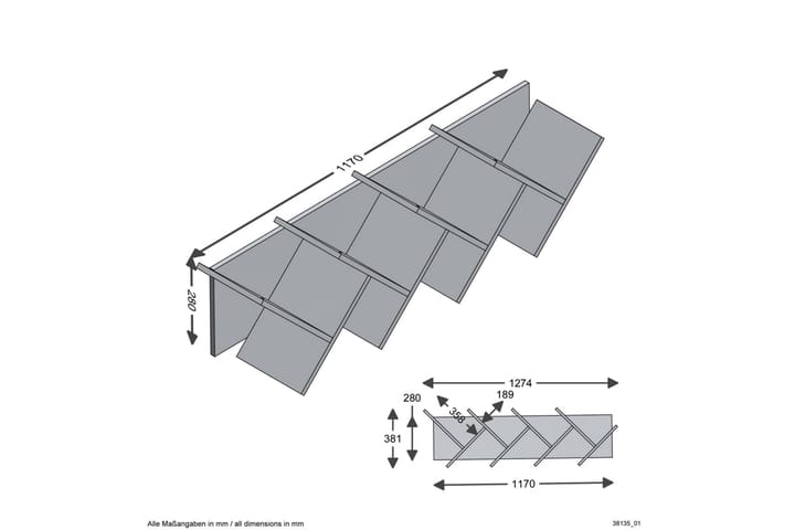 FMD Vägghylla geometrisk ek - Brun - Förvaring - Hylla - Vägghylla
