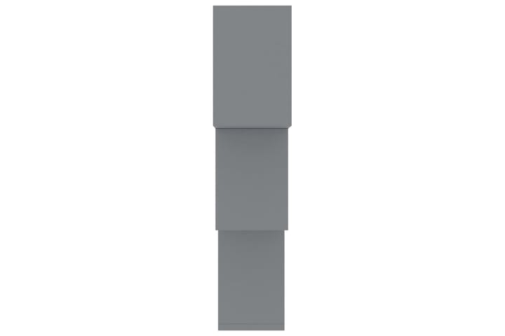 Kubhyllor högglans grå 84,5x15x27 cm spånskiva - Grå - Förvaring - Hylla - Vägghylla