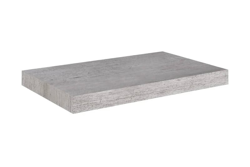 Svävande vägghylla betonggrå 50x23x3,8 cm MDF - Betonggrå - Förvaring - Hylla - Vägghylla
