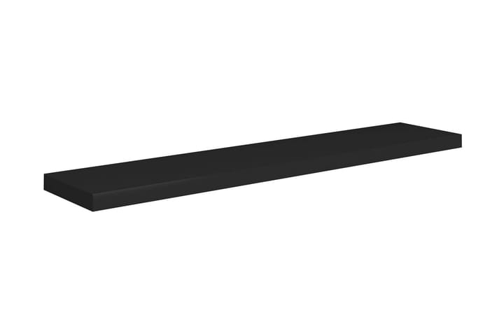 Svävande vägghyllor 2 st svart 120x23,5x3,8 cm MDF - Svart - Förvaring - Småförvaring - Väggförvaring