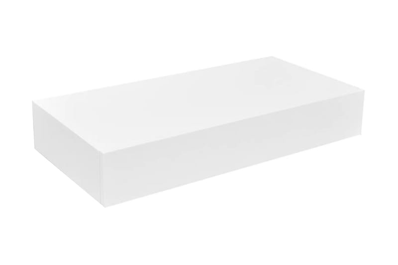 Svävande vägghyllor med lådor 2 st 48 cm vit - Vit - Förvaring - Hylla - Vägghylla