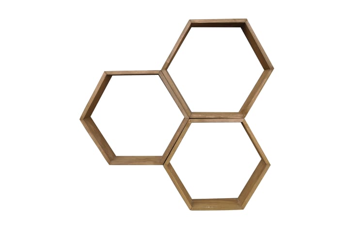 Vägghylla Arthur Hexagoner - Trä - Förvaring - Småförvaring - Väggförvaring