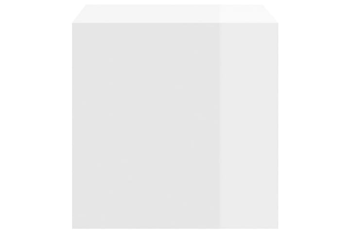 Väggskåp högglans vit 37x37x37 cm spånskiva - Vit - Förvaring - Hylla - Vägghylla
