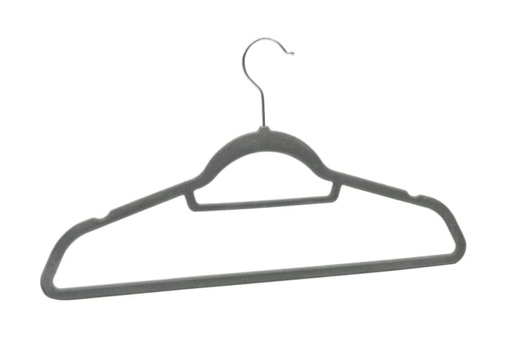 Klädgalgar 100 st halkfria grå sammet - Grå - Förvaring - Klädförvaring - Klädhängare - Galgar