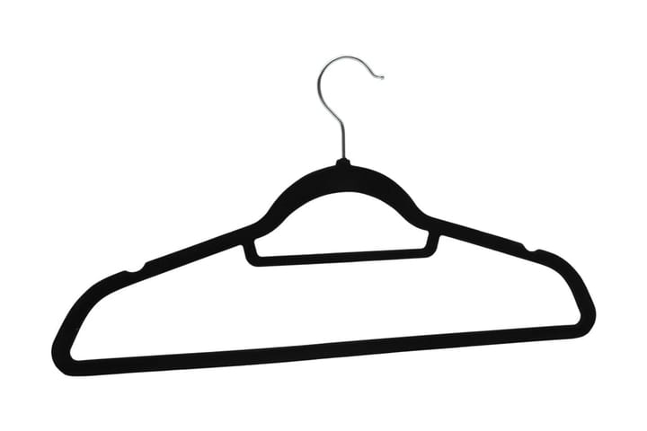 Klädgalgar 100 st halkfria svart sammet - Svart - Förvaring - Klädförvaring - Klädhängare - Galgar