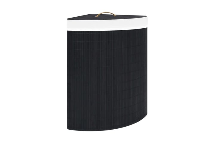Tvättkorg för hörn bambu svart 60 L - Svart - Förvaring - Klädförvaring - Tvättkorg