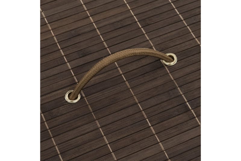 Tvättkorg i bambu rund mörkbrun - Brun - Förvaring - Klädförvaring - Tvättkorg