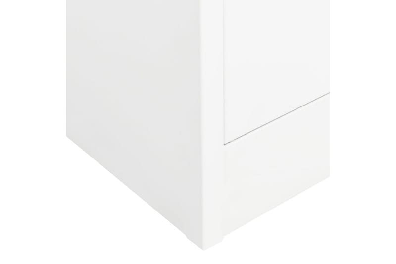 Dokumentskåp vit 90x40x180 cm stål - Vit - Förvaring - Skåp - Förvaringsskåp - Kontorsskåp - Dokumentskåp