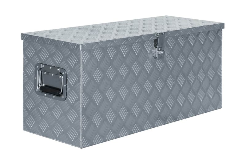 Förvaringslåda aluminium 90,5x35x40 cm silver - Silver - Förvaring - Skåp - Förvaringsskåp