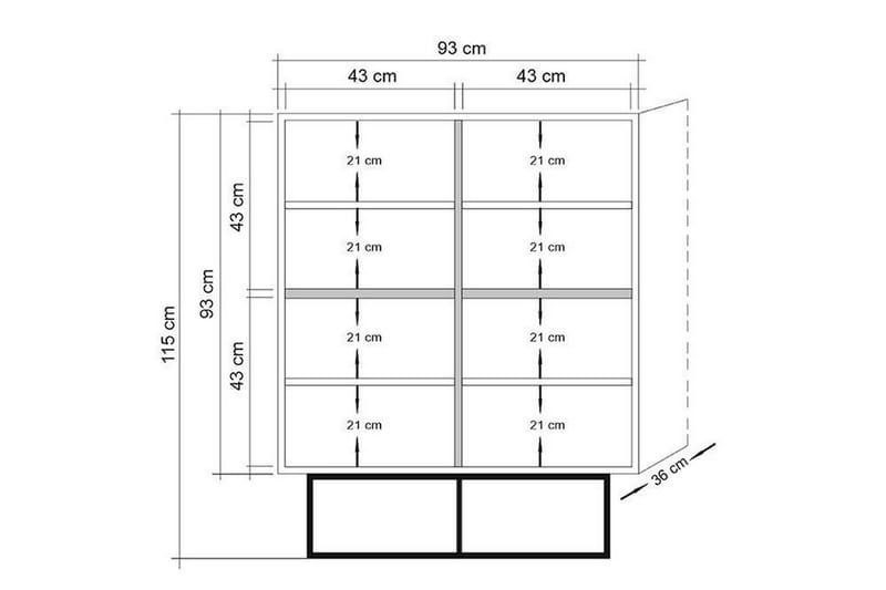 Förvaringsskåp Masako 4 Dörrar - Trä|Svart - Förvaring - Skåp - Förvaringsskåp