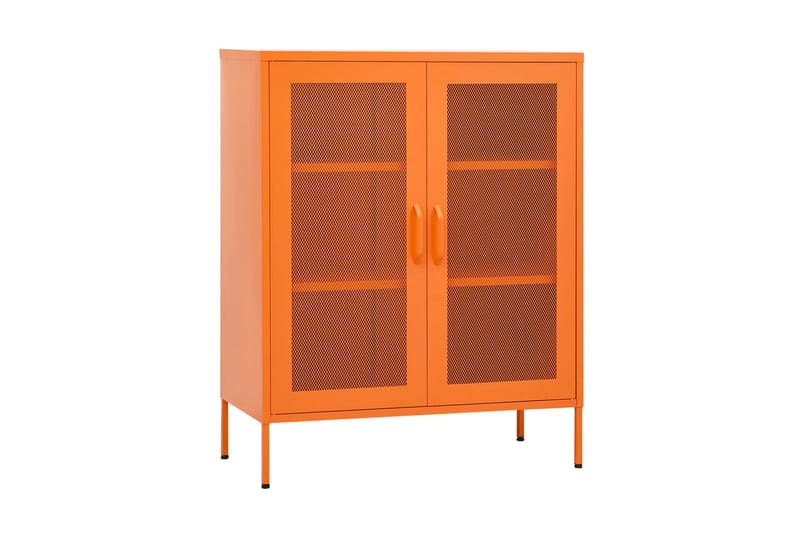 Förvaringsskåp orange 80x35x101,5 cm stål - Orange - Förvaring - Skåp - Vitrinskåp