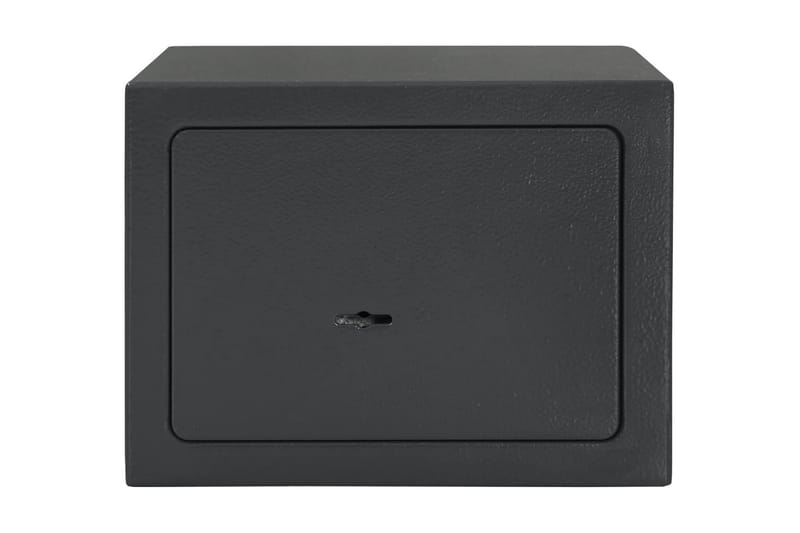 Mekaniskt kassaskåp mörkgrå 23x17x17 cm stål - Grå - Förvaring - Skåp - Förvaringsskåp