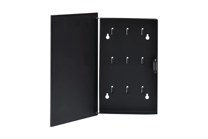 Nyckelskåp med magnetisk tavla svart 30x20x5,5 cm - Svart - Förvaring - Hylla - Förvaringshylla - Vinställ & vinhylla