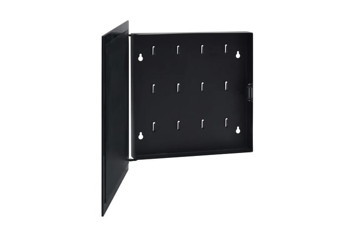 Nyckelskåp med magnetisk tavla svart 35x35x5,5 cm