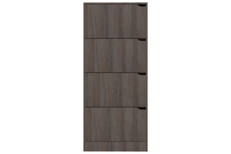 Skoskåp med 4 dörrar grå sonoma-ek 59x24x136 cm spånskiva - Grå - Förvaring - Skåp - Förvaringsskåp