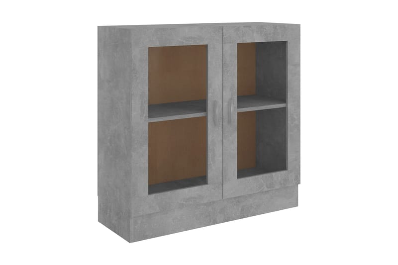 Vitrinskåp betonggrå 82,5x30,5x80 cm spånskiva - Grå - Förvaring - Garderober & garderobssystem