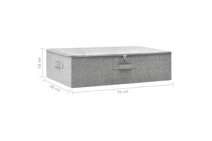 Förvaringslåda tyg 70x40x18 cm grå - Grå - Förvaring - Småförvaring - Förvaringslåda
