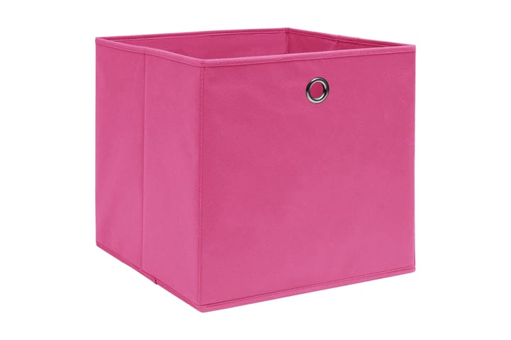 Förvaringslådor 10 st rosa 32x32x32 cm tyg - Rosa - Förvaring - Småförvaring - Förvaringslåda