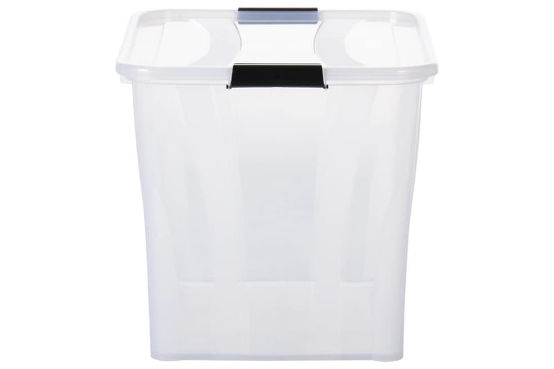 Förvaringslådor med lock 2 st genomskinlig 55 L - Transparent - Förvaring - Småförvaring - Förvaringslåda