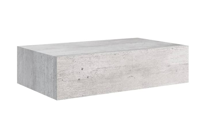 Vägglådor betonggrå 2 st 40x23,5x10 cm MDF