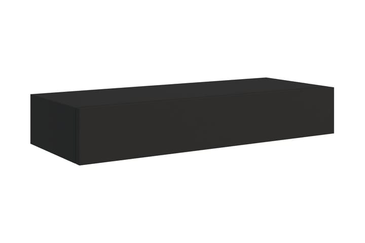 Väggmonterad låda 2 st svart 60x23,5x10 cm MDF - Svart - Förvaring - Småförvaring - Förvaringslåda