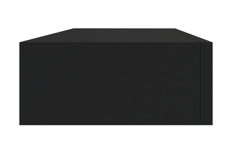Väggmonterad låda 2 st svart 60x23,5x10 cm MDF - Svart - Förvaring - Småförvaring - Förvaringslåda