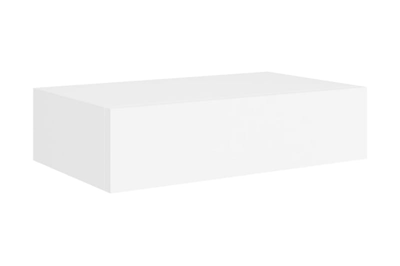 Väggmonterad låda vit 40x23,5x10 cm MDF