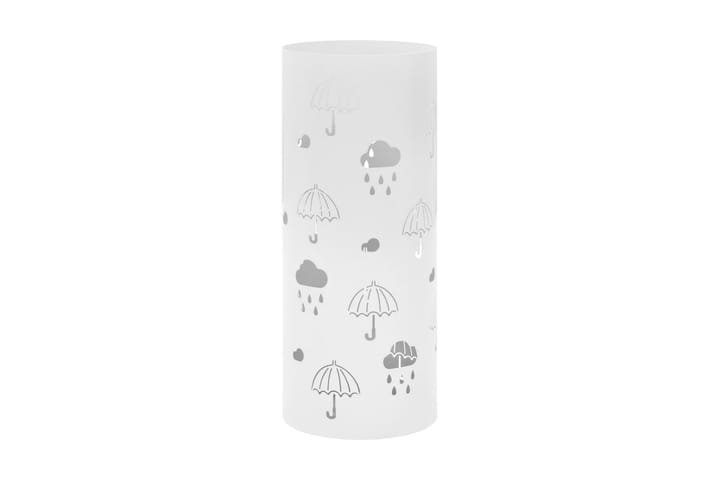 Paraplyställ paraplyer stål vit - Vit - Förvaring - Småförvaring - Förvaringsställ - Paraplyställ
