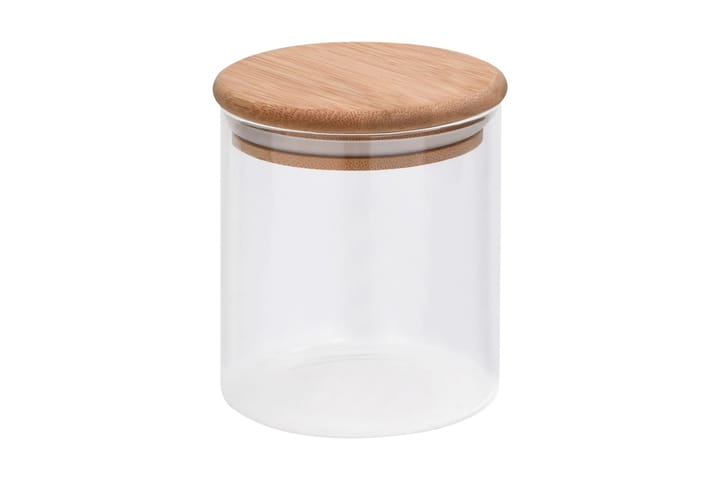 Förvaringsburkar i glas med bambulock 10 st 600 ml - Transparent - Servering & matlagning - Köksredskap & kökstillbehör - Burkar & flaskor