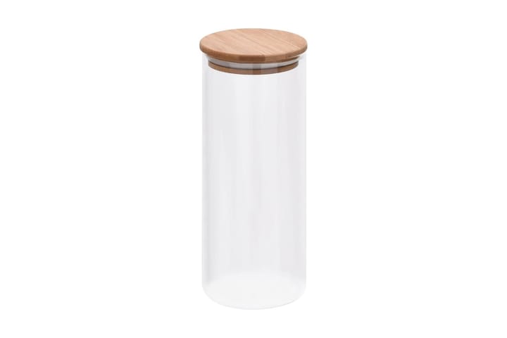 Förvaringsburkar i glas med bambulock 6 st 1000 ml - Transparent - Förvaring - Småförvaring - Förvaringsburk
