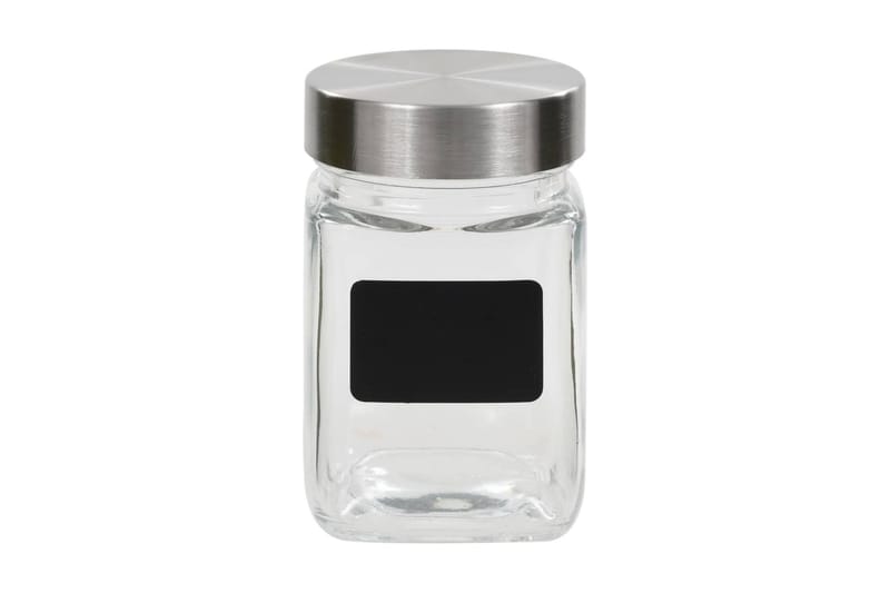 Förvaringsburkar i glas med etiketter 12 st 300 ml - Transparent - Förvaring - Småförvaring