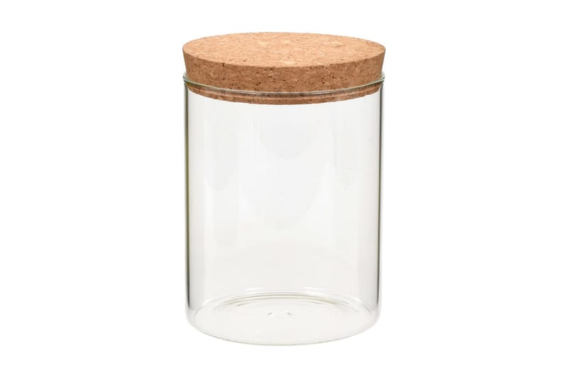 Förvaringsburkar i glas med korklock 6 st 650 ml - Transparent - Servering & matlagning - Köksredskap & kökstillbehör - Burkar & flaskor