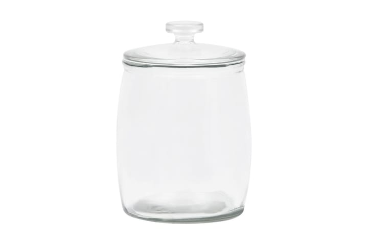 Förvaringsburkar i glas med lock 2 st 8000 ml - Transparent - Förvaring - Småförvaring - Förvaringsburk