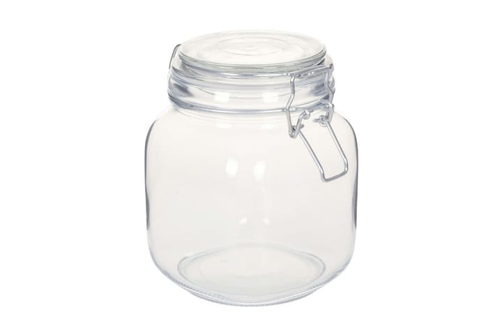 Glasburk med lock 12 st 1 L - Transparent - Servering & matlagning - Köksredskap & kökstillbehör - Burkar & flaskor