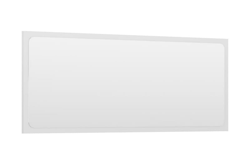 Badrumsspegel vit högglans 90x1,5x37 cm spånskiva - Vit - Inredning - Badrumsinredning - Badrumsspegel