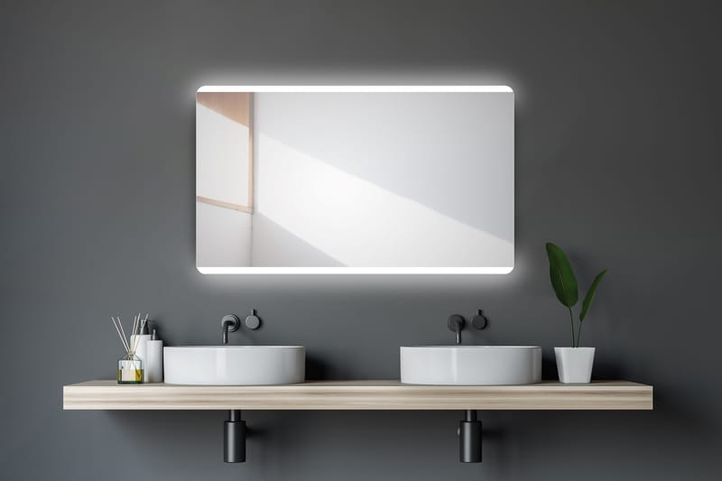 Spegel Bockstboda 120x70 cm - Silver - Belysning - Badrumslampa & badrumsbelysning - Badrumsspegel med belysning