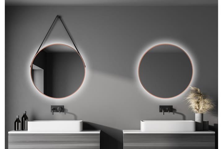 Spegel Delaryd 80 cm - Koppar - Belysning - Badrumslampa & badrumsbelysning - Badrumsspegel med belysning
