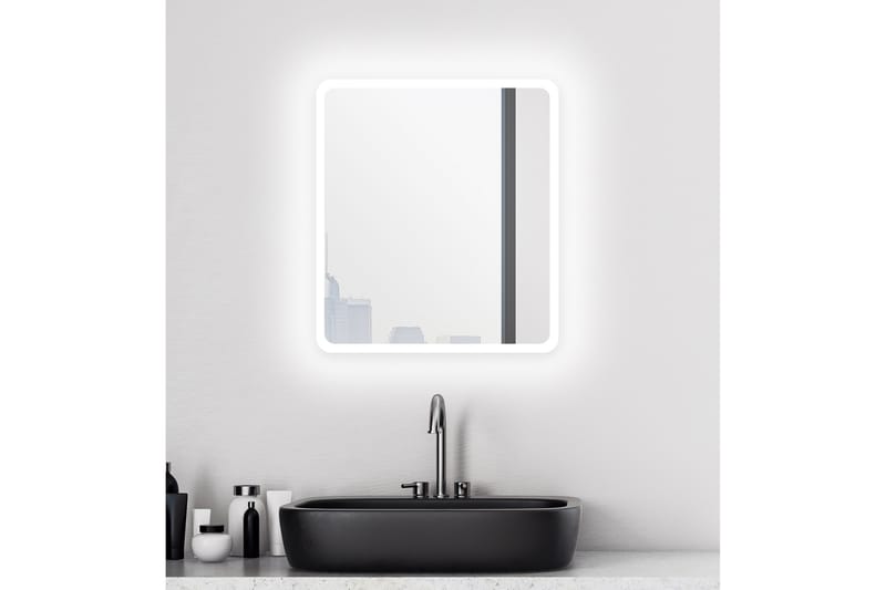 Spegel Häggen 40x45 cm - Silver - Belysning - Badrumslampa & badrumsbelysning - Badrumsspegel med belysning