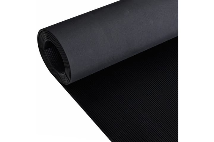 Halkfri matta 1,5x4 m 3 mm fina ribbor - Svart - Textil & mattor - Matta - Specialmatta - Kontorsmatta & golvskydd