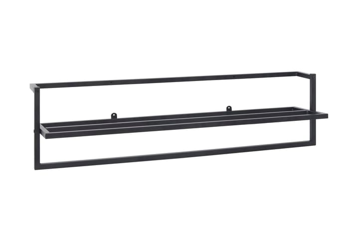 Handdukshängare svart 95x25x22 cm stål - Svart - Inredning - Badrumsinredning - Handdukshängare & handduksstång