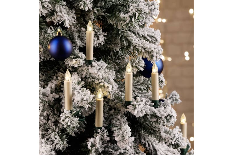 HI Trådlösa julgransljus med fjärrkontroll 10 st - Vit - Inredning - Dekoration & inredningsdetaljer - Julpynt & juldekoration - Plastgran