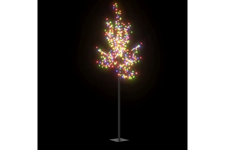 Plastgran 220 LED körsbärsblommor flerfärgad ljus 220 cm - Svart - Inredning - Dekoration & inredningsdetaljer - Julpynt & juldekoration