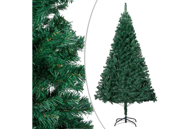 Plastgran med LED och julgranskulor grön 120 cm PVC - Grön - Inredning - Dekoration & inredningsdetaljer - Julpynt & juldekoration - Plastgran