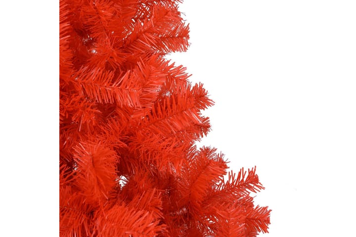 Plastgran med LED och julgranskulor röd 180 cm PVC - Röd - Inredning - Dekoration & inredningsdetaljer - Julpynt & juldekoration - Plastgran