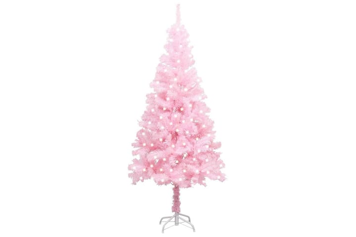 Plastgran med stativ och LED rosa 240 cm PVC - Inredning - Dekoration & inredningsdetaljer - Julpynt & juldekoration - Plastgran